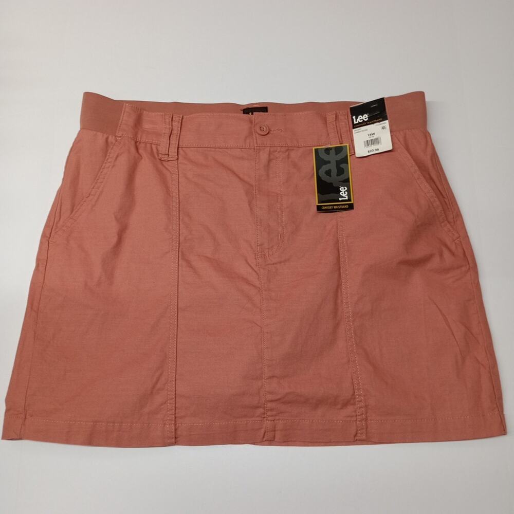 Lee Women's Skort Size 18W Comfort Stretch‎ Waist Cinna Rose